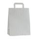 9410723 46167 Papir bæreposer hvite med flate håndtak 260x155x340 mm | 16 liter | 90 gr. hvit